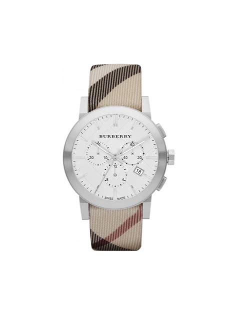 burberry mens chronograph watch with nova check strap|burberry watches outlet online.